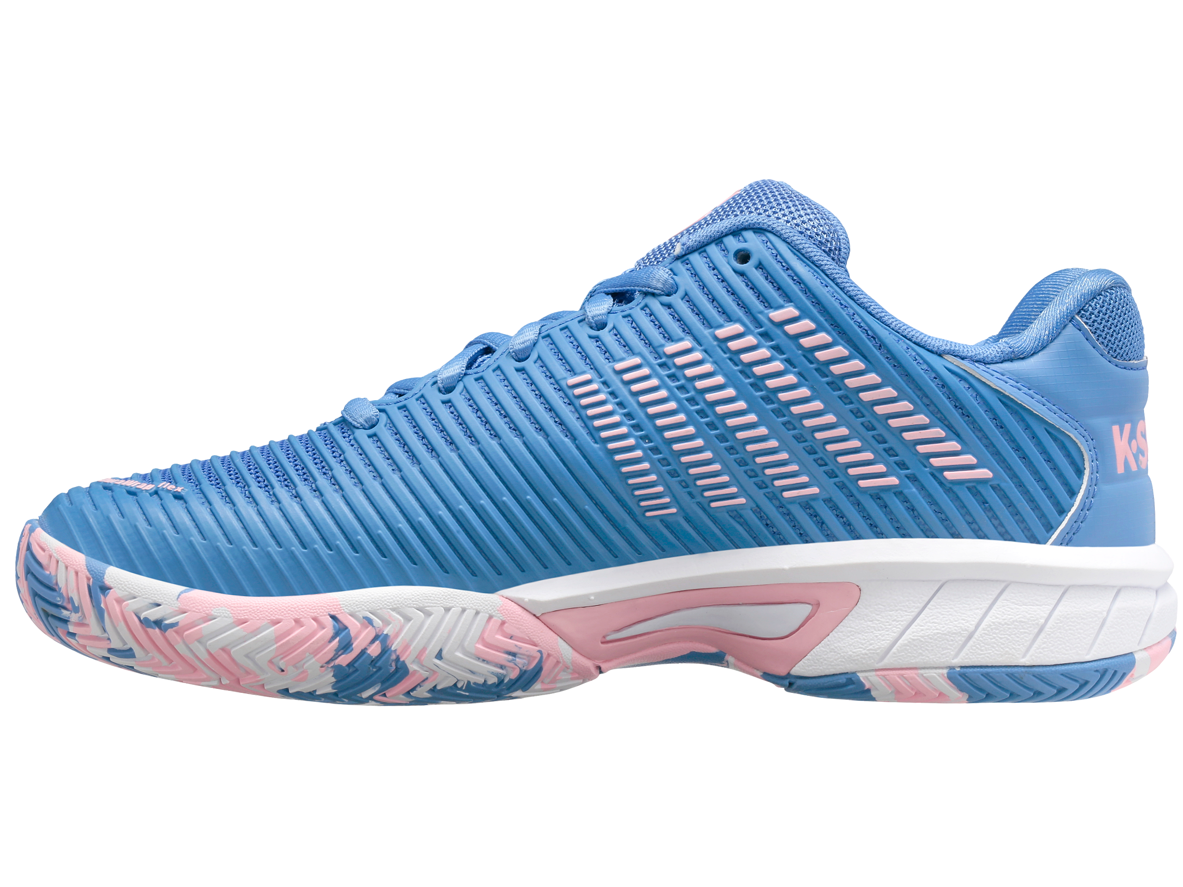 Hypercourt Express 2 Tennis Shoes for Women - Silver Lake Blue/White/Orchid Pink | Lightweight & Breathable Court Sneakers | Perfect for Tennis, Pickleball & Casual Wear