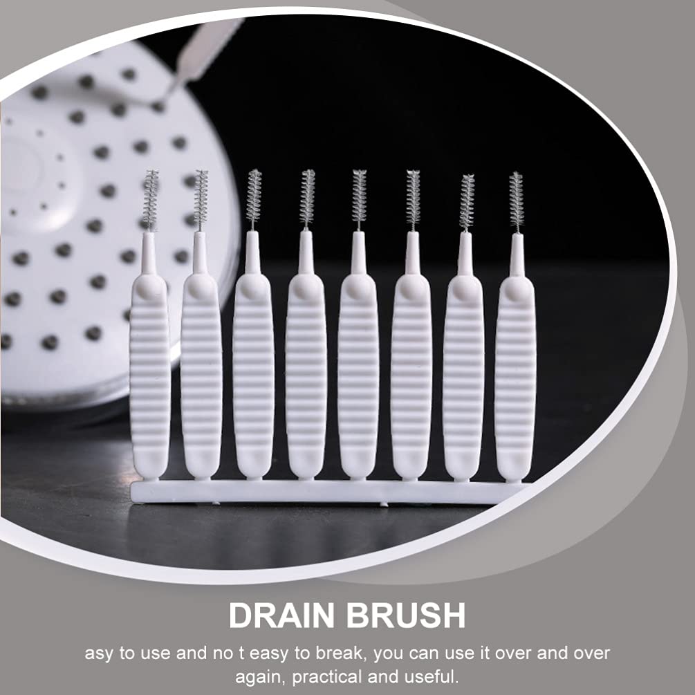 20-Pack Stainless Steel Shower Head Cleaning Brushes - Nylon Bristle Deep Cleaner for Shower Holes, Straws, Pipes & Window Slots - Perfect for Bathroom, Kitchen & Household Cleaning Tasks