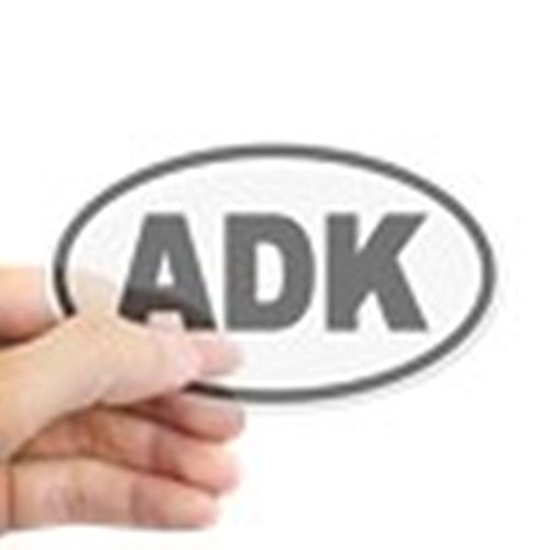 Premium CafePress Basic Adirondack ADK Oval Sticker - Durable Vinyl Decal for Cars, Laptops, Windows - Perfect for Outdoor Enthusiasts & Nature Lovers