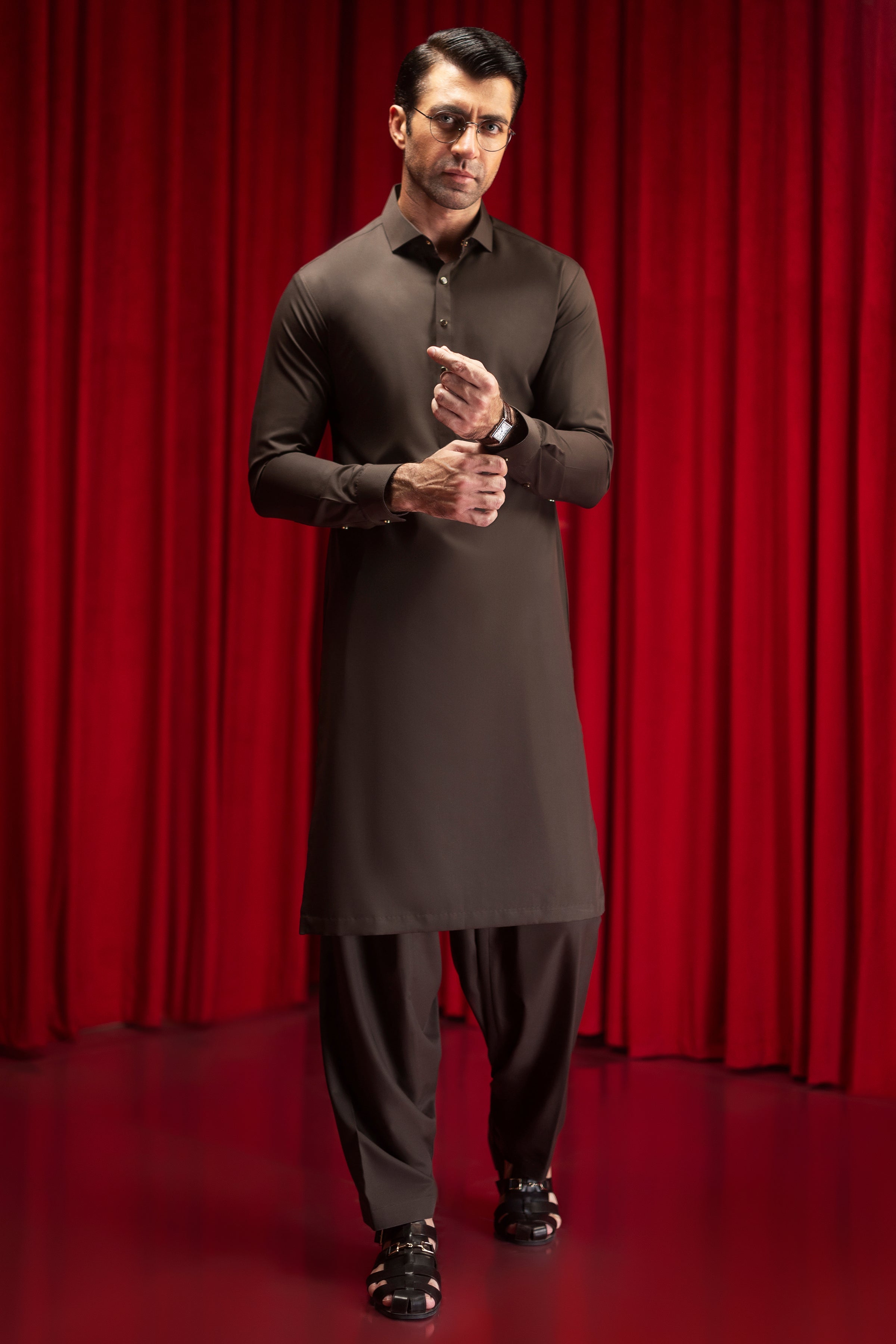 Stylish Blended Grey Shalwar Kameez for Men & Women - Premium Cotton Ethnic Outfit - Perfect for Weddings, Parties & Cultural Events
