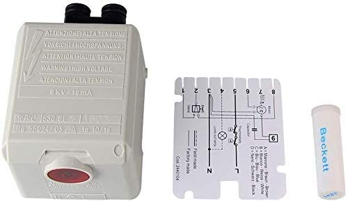 Riello 40G Oil Burner Control Box - 530SE Flame Detector Sensor with Ignitor & Primary Relay | Compatible with Riello 40G Oil Burner Controller & Electric Eye | Ideal for Home Heating Systems & Industrial Boilers