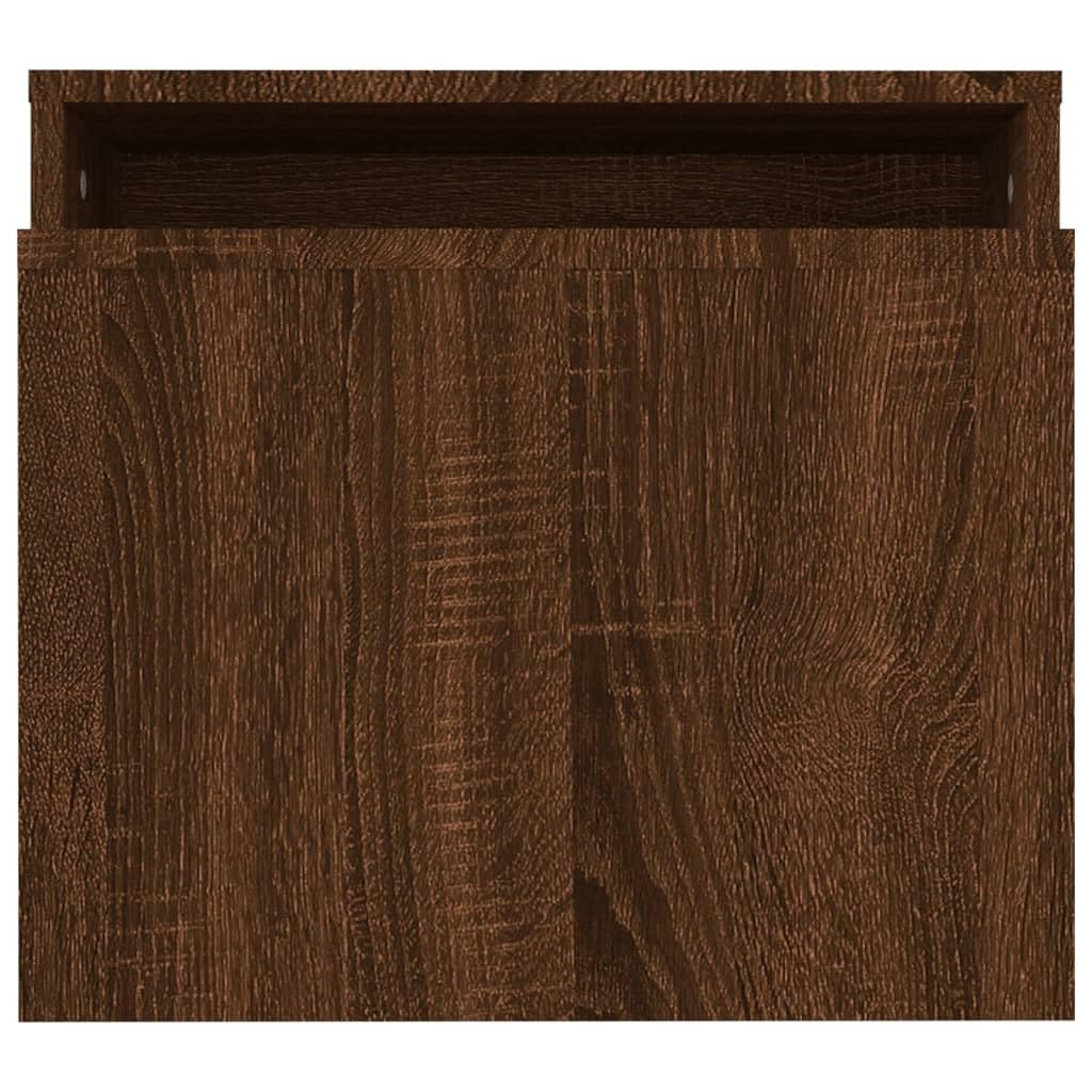 Modern Brown Oak Coffee Table Set - Engineered Wood Nesting Tables with Spacious Surface & Hidden Storage | Perfect for Living Room, Lounge & Small Spaces