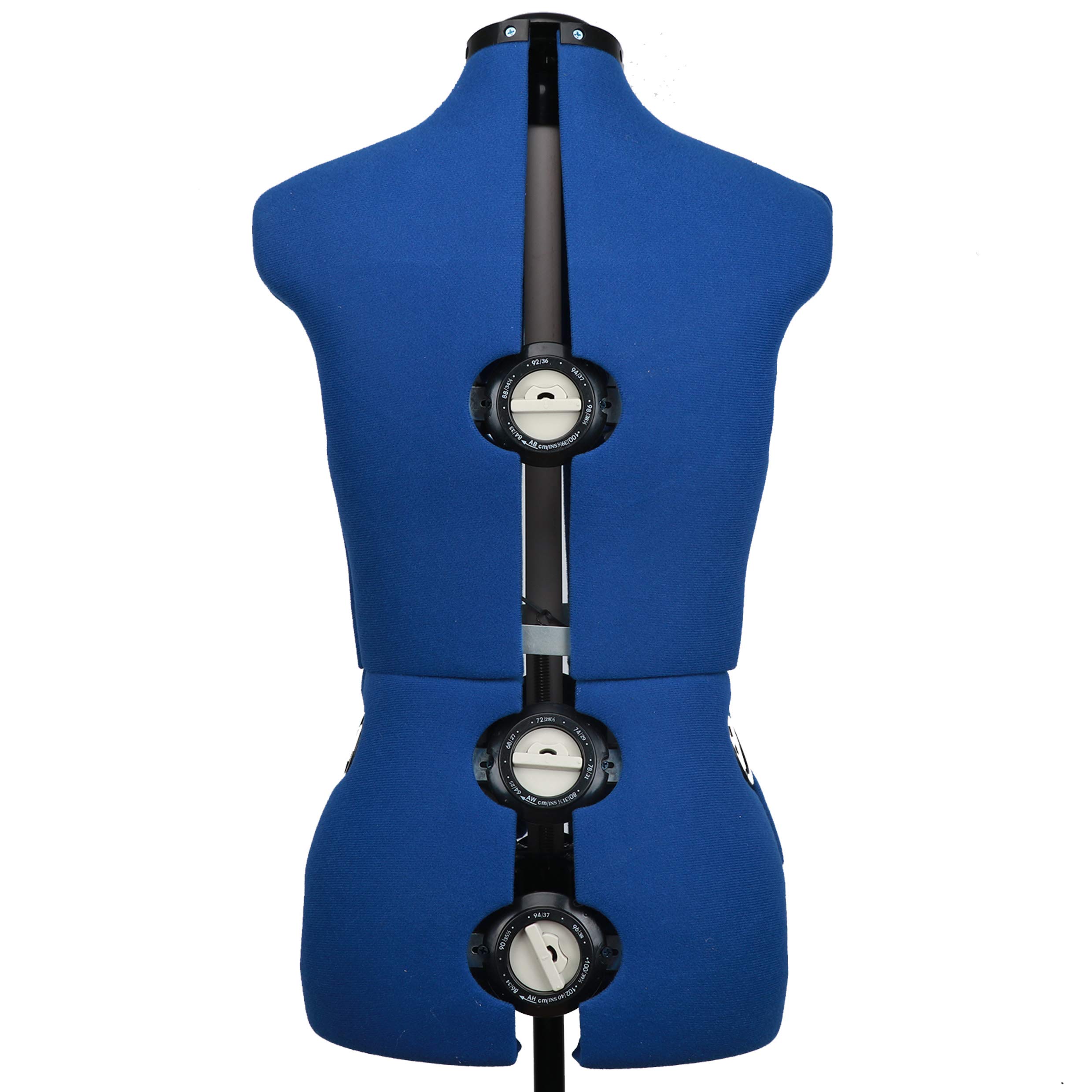 BHD BEAUTY Blue 13-Dial Adjustable Dress Form Mannequin for Sewing - Female Body Torso with Tripod Stand, Up to 70