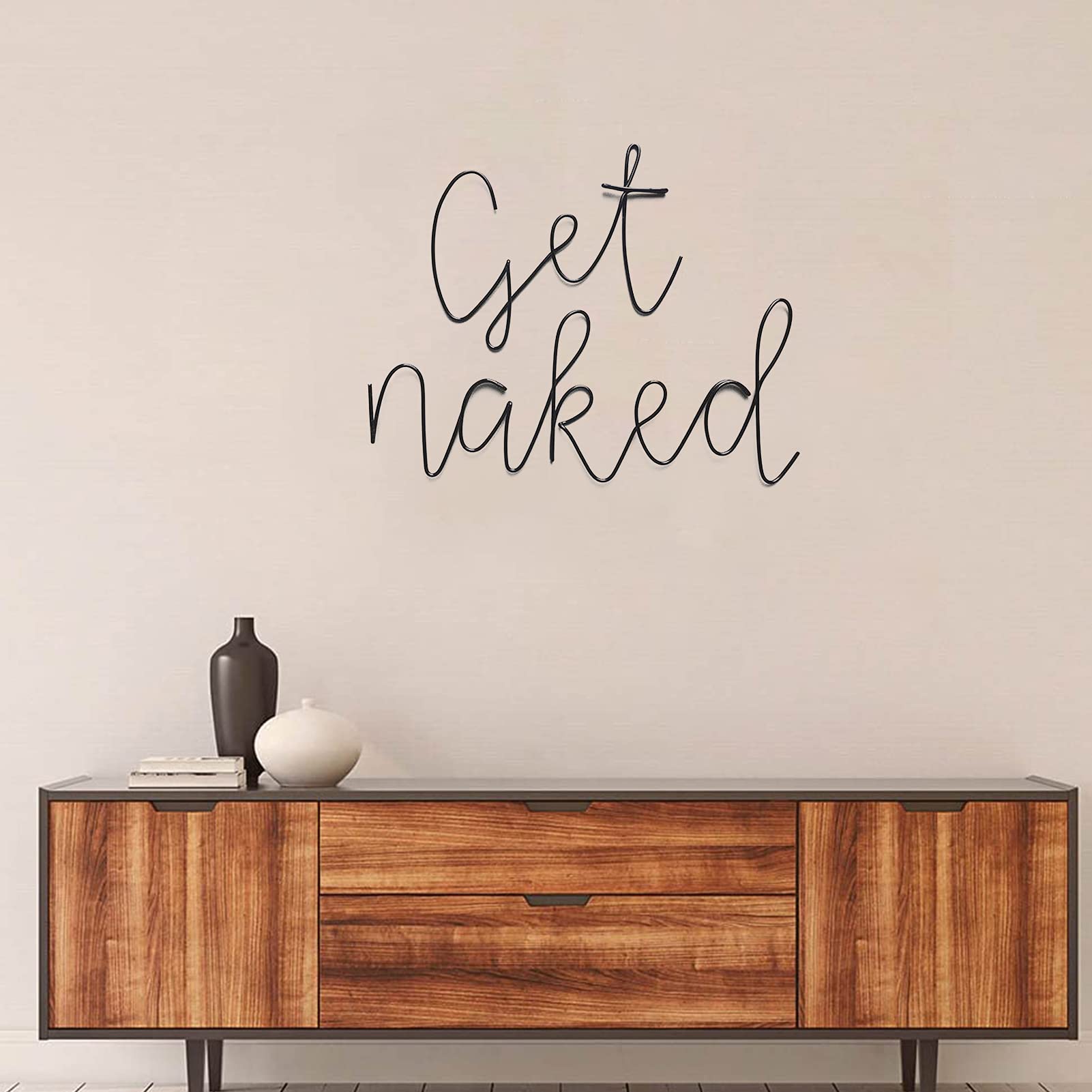 24in Black Metal Bathroom Wall Decor Letters - Home Sign for Housewarming & Weddings