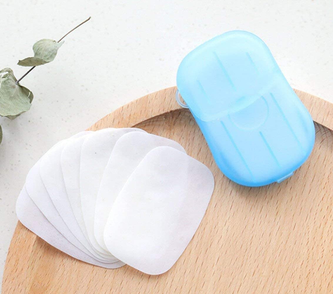 Tanna Enterprise Disposable Mini Paper Soap Sheets - Portable Travel Hand Wash with Fresh Scent, 1-Pack (Multicolor) | Perfect for Camping, Hiking, Gym & Outdoor Activities | Eco-Friendly Hand Cleansing Solution