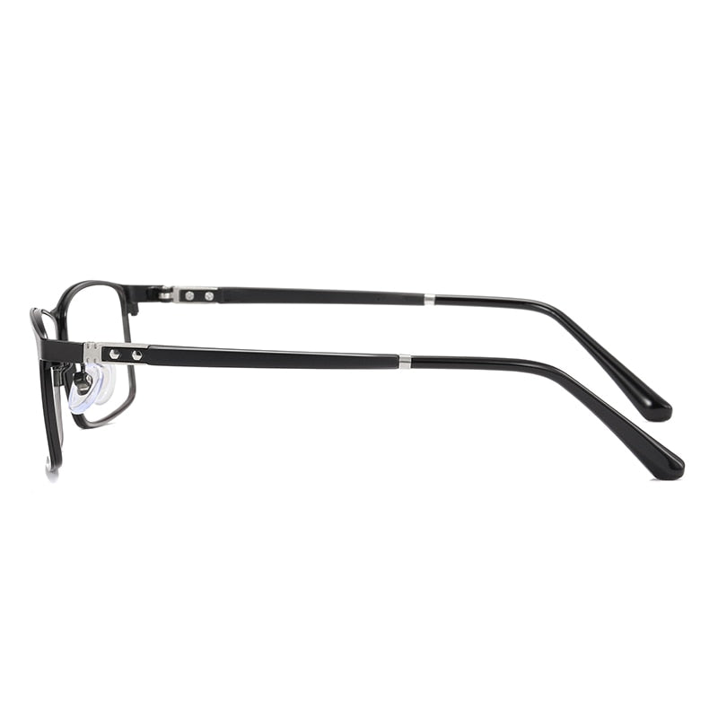 Aidien Men's Custom Lens Semi-Rimless Alloy Frame Eyeglasses AR5055 - Lightweight & Durable Glasses for Work, Reading & Everyday Use