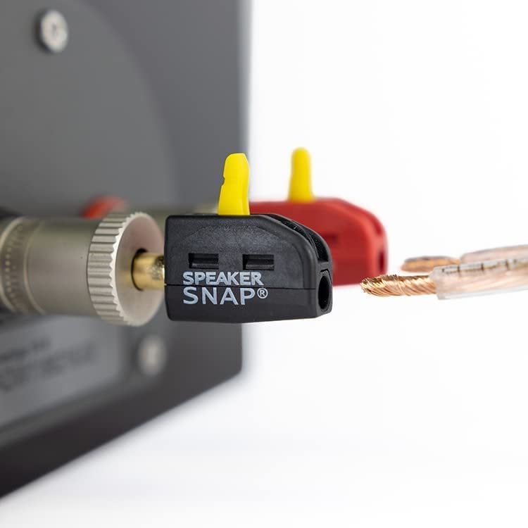 Premium Gold Plated Banana Plugs (100 Pack) - 12-24 AWG Fast & Secure Speaker Connectors for Home Theater Systems, Speaker Wires, Wall Plates & AV Receivers - Ideal for Professional Audio Setup and DIY Speaker Installations