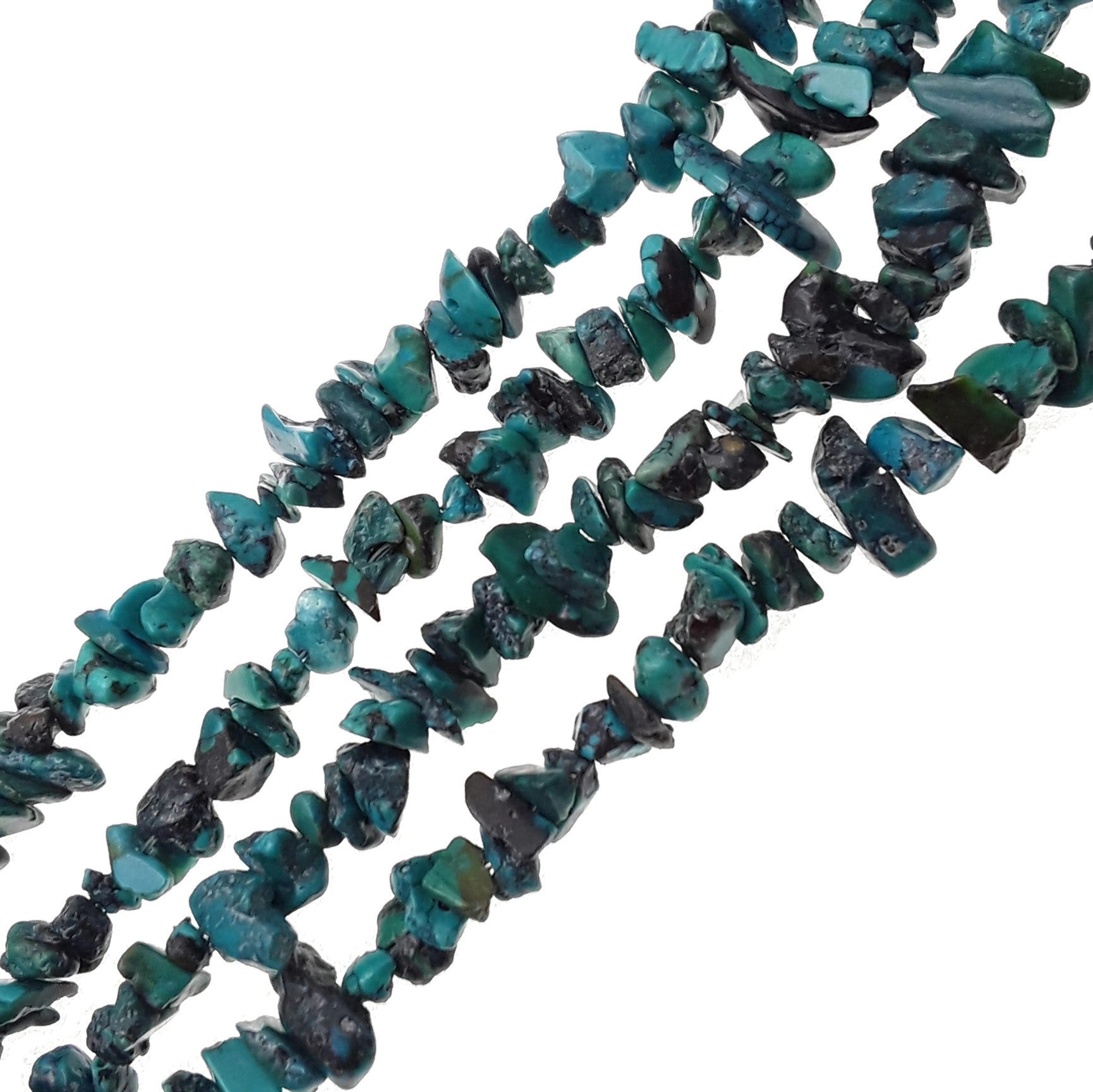 Dark Blue Green Turquoise Irregular Nugget Chips Beads 4-8mm 34 Strands for Jewelry Making, DIY Crafts, and Necklace Design