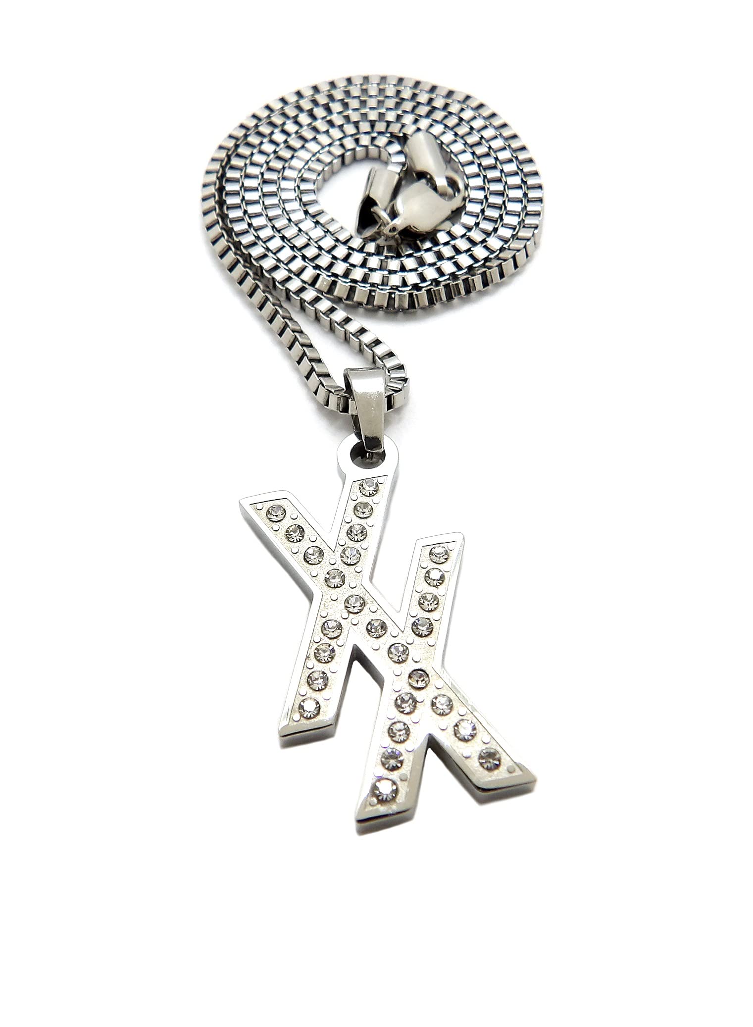 Unisex Stone Filled Cuban Chain Necklace - Gold/Silver for Parties & Gifts