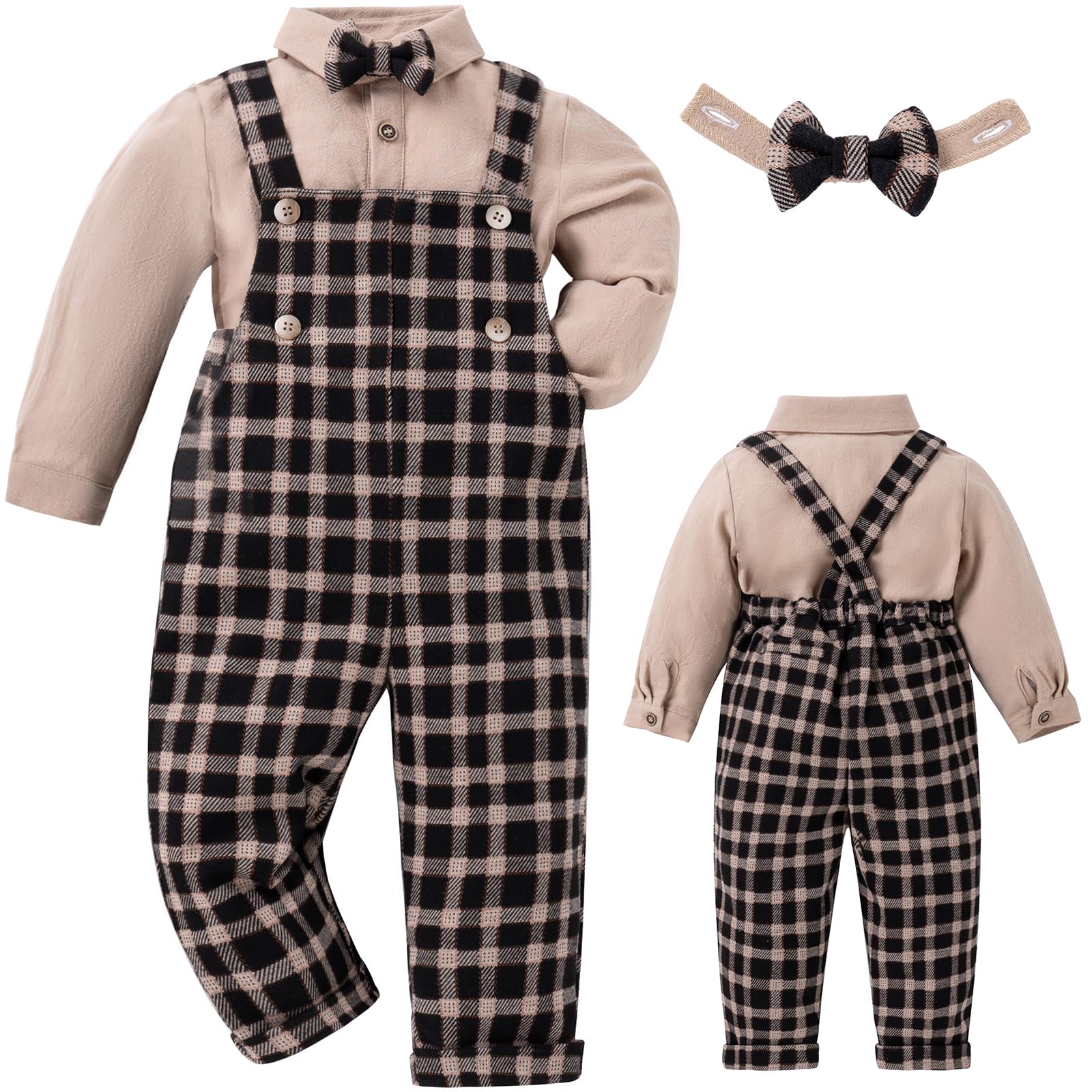Booulfi Baby Boy Outfits - Newborn Suspenders Overalls & Gentleman Suits for Wedding Guest | Formal Occasions, Photoshoots & Special Events