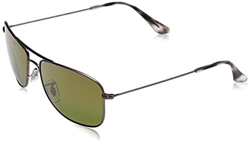 Matte Gunmetal/Polarized Green Mirrored Gold Gradient