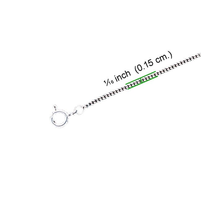 Sterling Silver Curb Chain Necklace for Men & Women - 16, 18, 20, 24, 30 Inch Lengths - CH3100 - Perfect for Everyday Wear, Gifts & Special Occasions