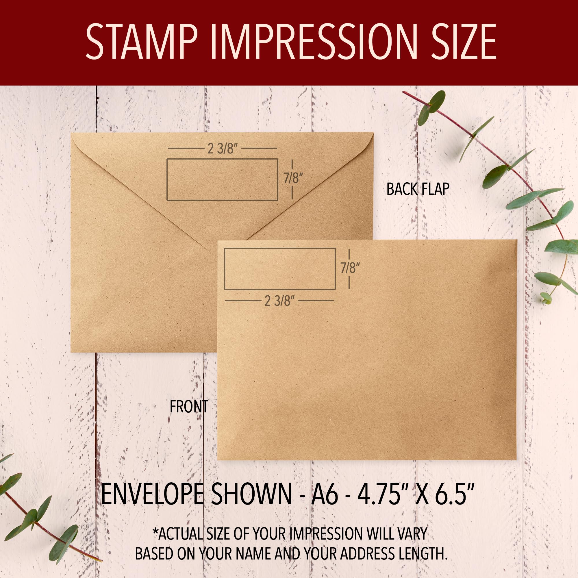 Personalized Self-Inking Return Address Stamp - Custom Joseph & Rebecca Address Stamp for Wedding Invitations, Envelopes & Mailings