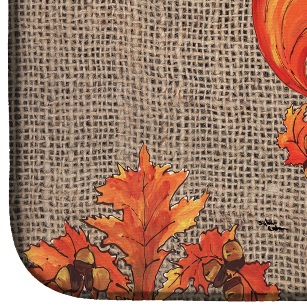 Thanksgiving Turkey Dish Drying Mat - Absorbent Kitchen Counter Pad 14x21