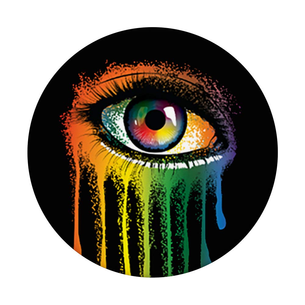 Artistic Watercolor PopSockets with Crying Colorful Tears Design - Swappable PopGrip for Women - Perfect for Phones, Tablets & Emotional Expression
