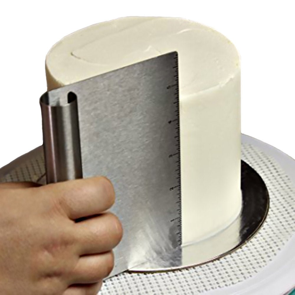 Premium Emilio Stainless Steel Bench Scraper - Dough Cutter, Pastry Scraper & Kitchen Tool for Baking, Cooking & Food Prep - Heavy Duty Metal Blade with Ergonomic Handle