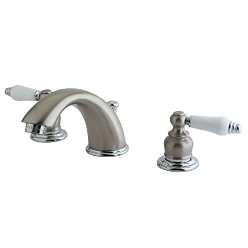 Kingston Brass KB977B Victorian Widespread Bathroom Faucet - 8-Inch Adjustable Center Brushed Brass Finish - Perfect for Classic and Vintage Style Bathrooms