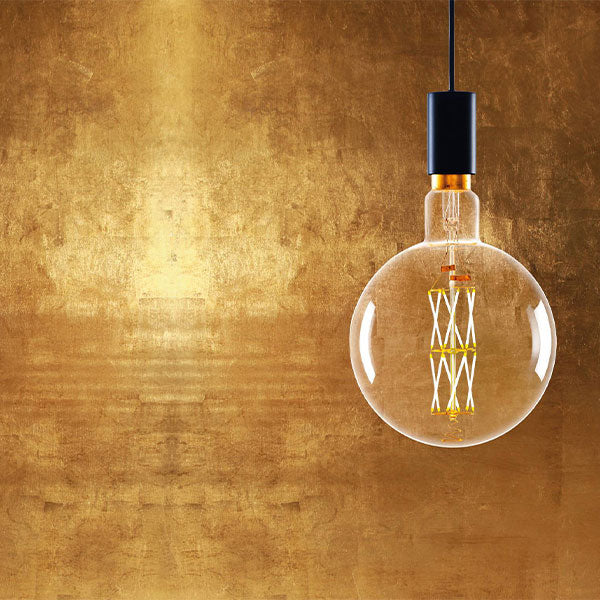 Eglo ES 8W LED G200 Globe Light Bulb - Warm White & Amber Dimmable - Perfect for Bedroom, Living Room, and Restaurant Ambiance Lighting