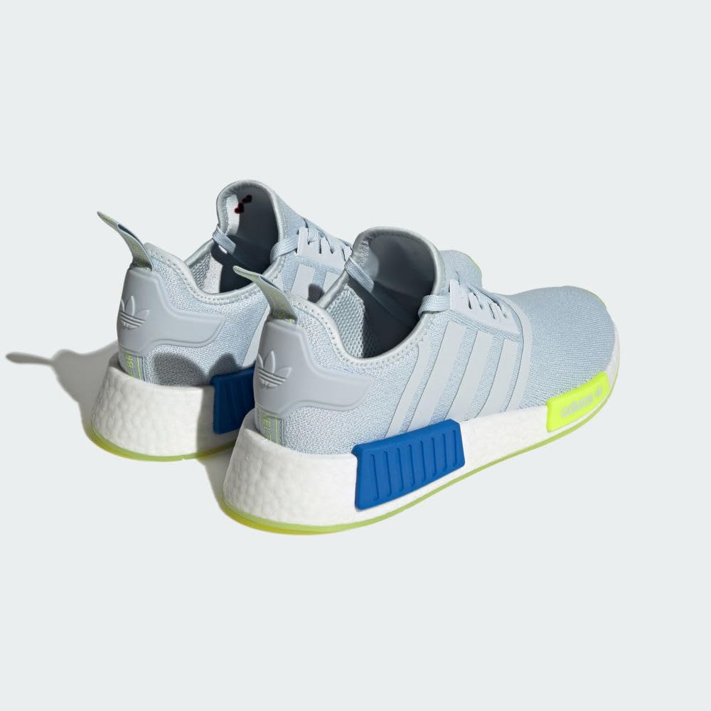 adidas Men's NMD R1 Running Shoes - Light Blue & Black Primeknit Sneakers for Jogging, Gym Workouts & Streetwear Fashion