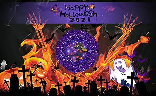 Halloween Party Decorations Set - Spooky Wreath, Bat Stickers & Haunting Backdrop for Halloween Table Decor | Perfect for Home, Office & Classroom Halloween Party Setup