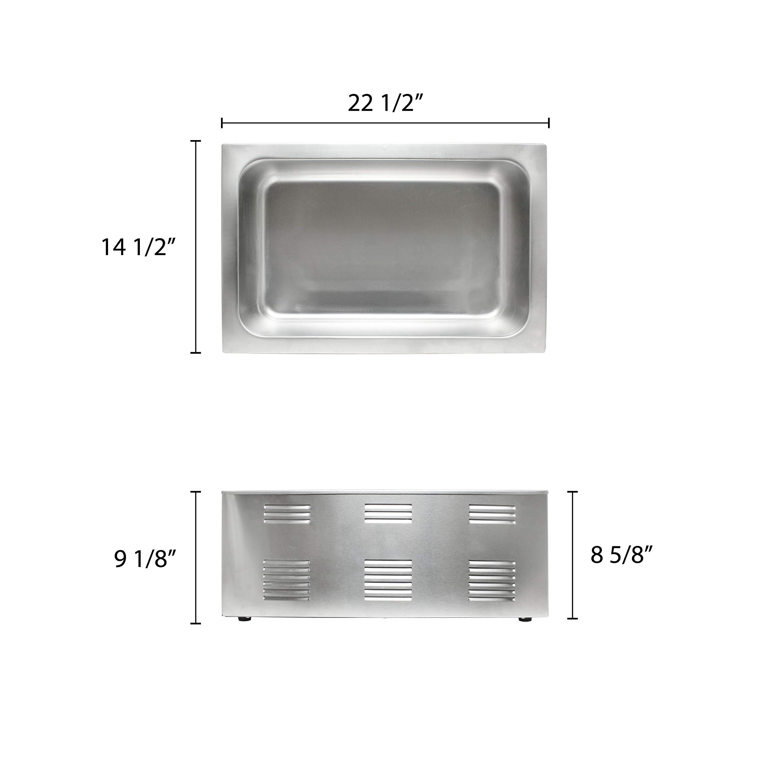 Thunder Group 3.5 QT Stainless Steel Food Warmer with Brushed Finish - Commercial Buffet Serving, Catering, and Kitchen Use