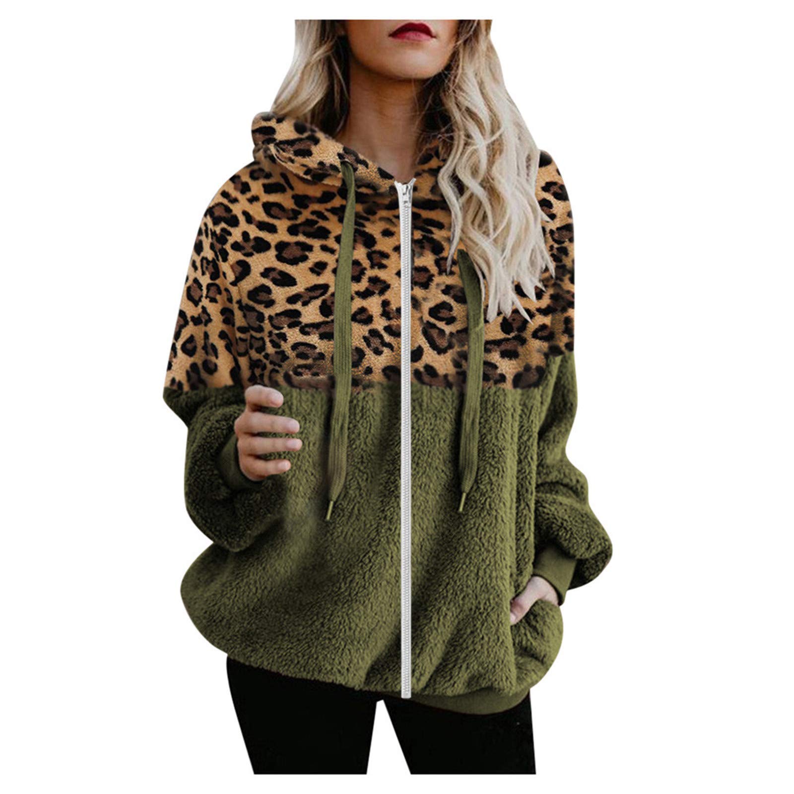 Women's Sherpa Pullover Quarter Zip Long Sleeve Fleece Jacket - Soft Fluffy Warm Winter Sweater Hoodie for Outdoor Activities & Casual Wear