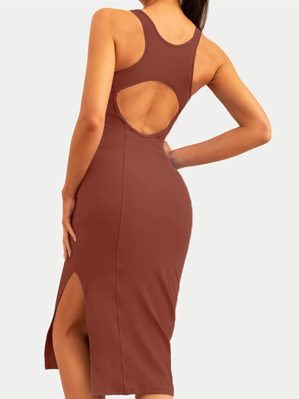 ZASUWA Women's Ribbed Yoga Dress - Elastic, Breathable, Quick-Dry Workout Short Dress for Yoga, Gym & Running - Perfect for Fitness & Active Lifestyle