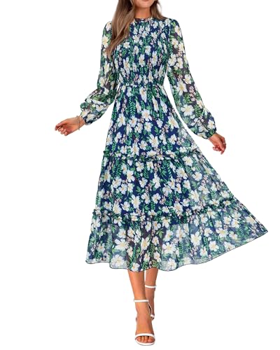 Floral Navy White