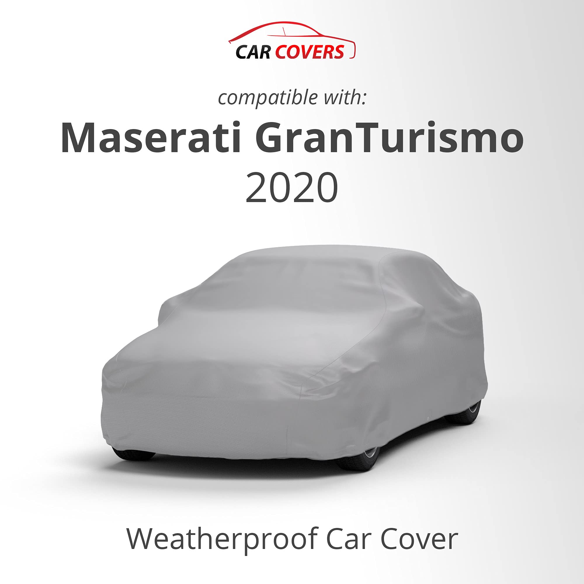 Weatherproof Car Cover for Maserati 2020 GranTurismo - Outdoor All-Weather Protection with Anti-Theft Cable Lock | Durable Car Accessories for Rain, Snow, Sun & Dust Protection - Perfect for Garage, Driveway & Long-Term Parking