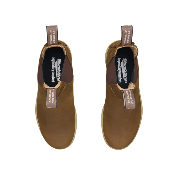 Blundstone 1320 Classic Chelsea Boots - Saddle Brown Leather with Gum Sole for Men & Women | Comfortable Slip-On Boots for Work, Hiking & Everyday Wear
