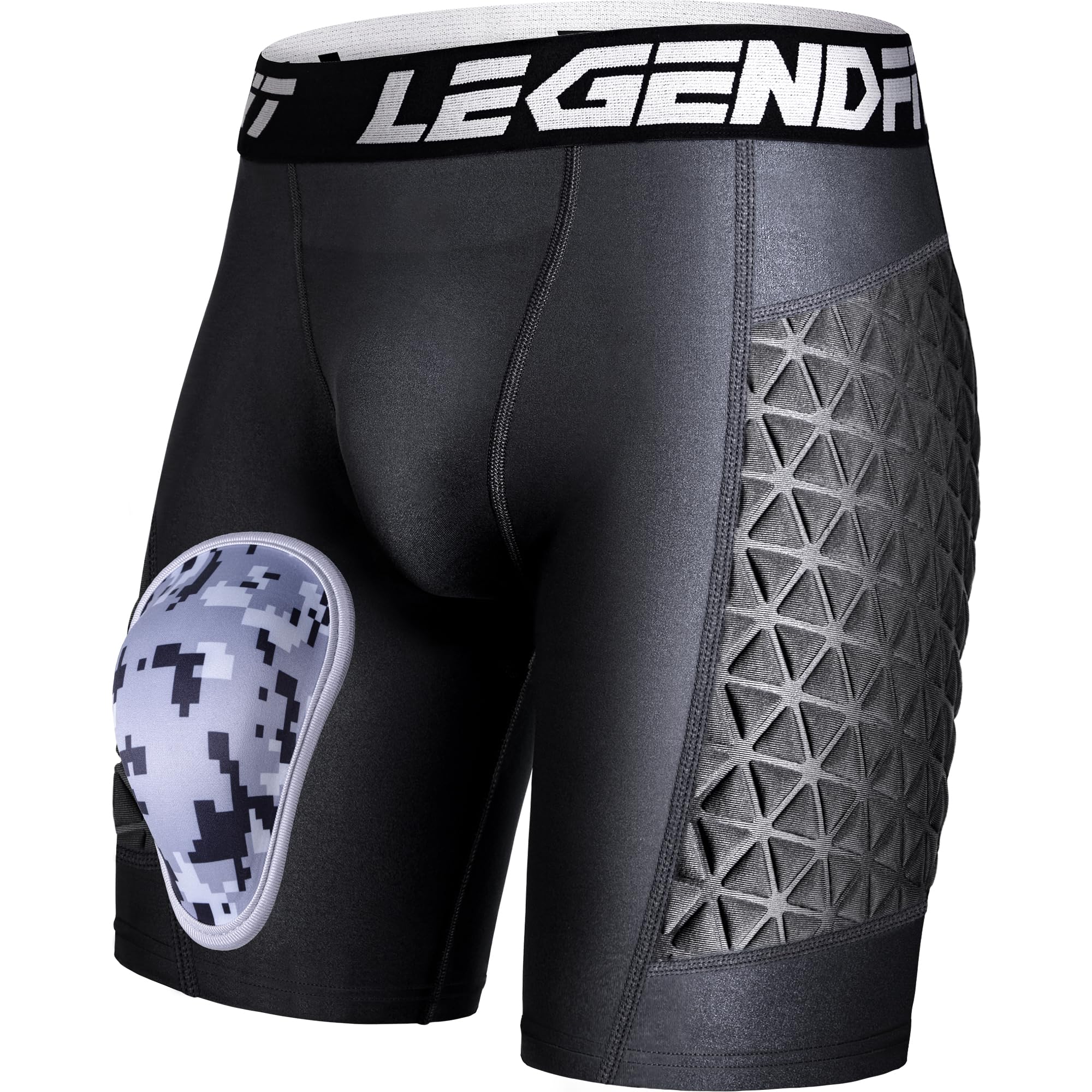 Youth Boys Baseball Padded Sliding Shorts with Protective Cup - Athletic Compression Underwear for Baseball, Football & Lacrosse - Ideal for Training, Games & Sports Protection