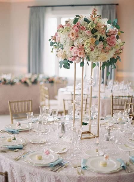 Gold Wedding Flower Stand - 31.5 Inch Metal Flower Vase for Wedding Centerpieces, Home Decor, Birthday Party & Event Decoration (10 Pack) - Perfect for Table Arrangements, Ceremony Backdrops and Reception Decor