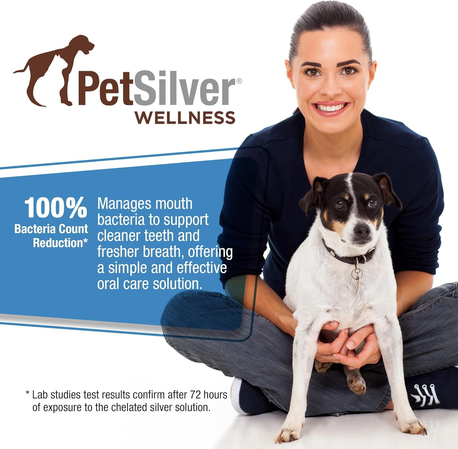 Pet Dental Care Spray for Dogs & Cats - Natural Teeth & Gum Cleaner with Patented Chelated Silver - Reduces Plaque & Tartar Build-Up - Fresh Breath Oral Hygiene Solution - Made in USA - 4oz, 2-Pack - Perfect for Daily Dental Care & Bad Breath Prevention