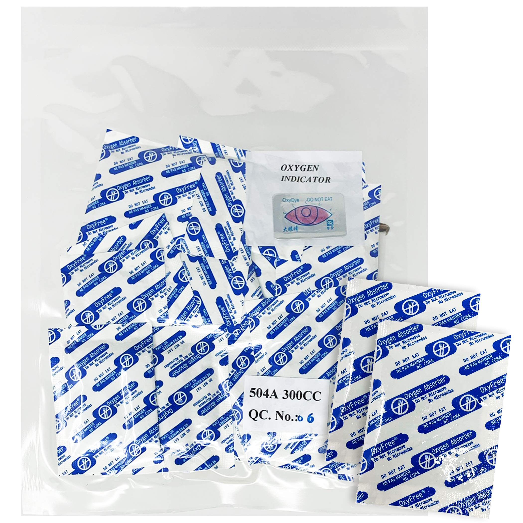 300cc Oxygen Absorbers for Food Storage - Pack of 20 | Extend Shelf Life in Mylar Bags & Vacuum Sealed Containers | Perfect for Long-Term Food Preservation, Emergency Kits & Camping Supplies