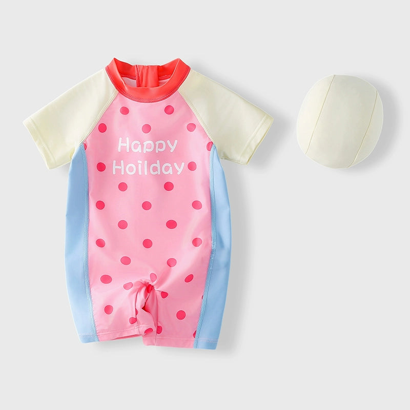 Baby Girl UV Protection One Piece Swimsuit - UPF 50+ Sun Safe Bathing Suit for Toddlers & Infants - Perfect for Beach, Pool & Summer Outdoor Activities