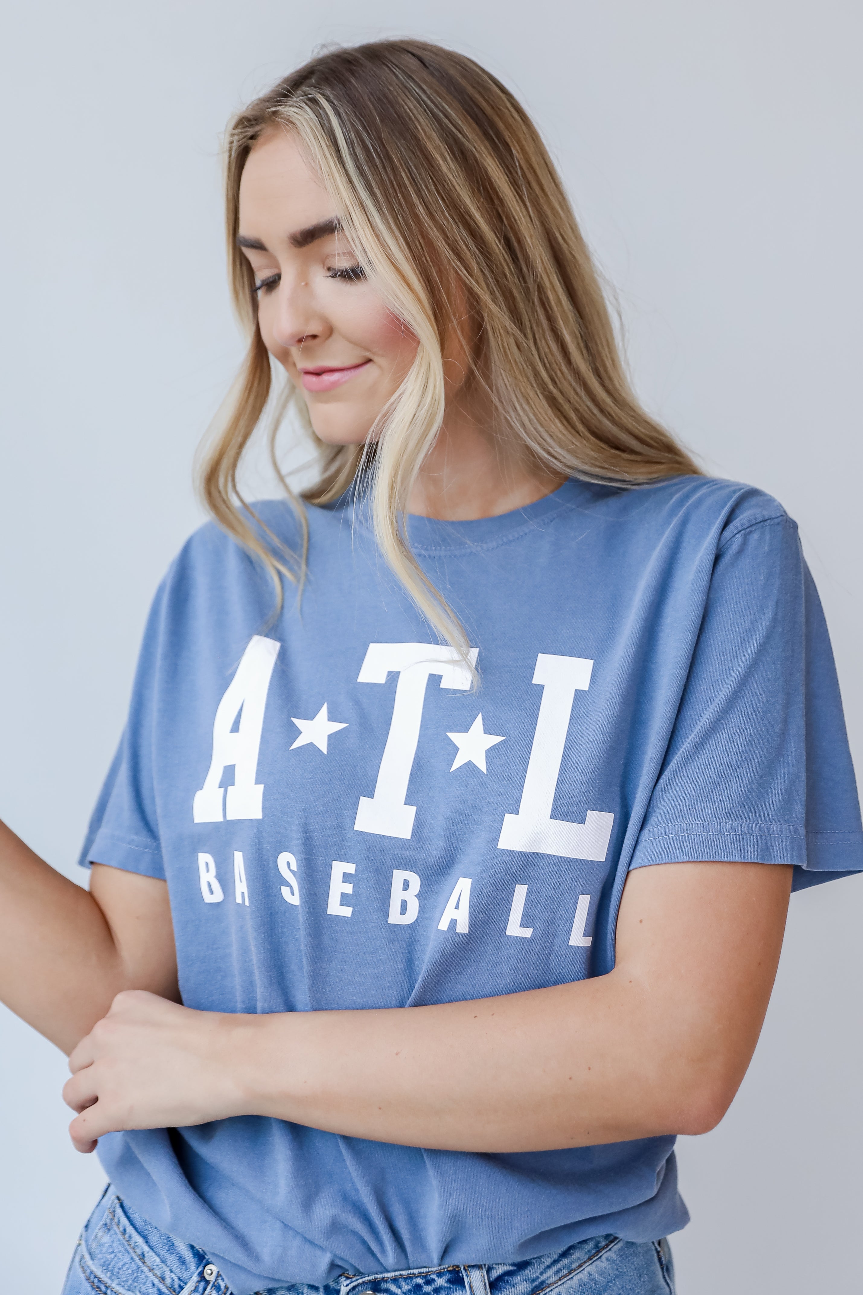 ATL Star Baseball Tee - Vintage Style Baseball Shirt for Men & Women - Soft Cotton Jersey Top for Casual Wear, Sports & Street Fashion