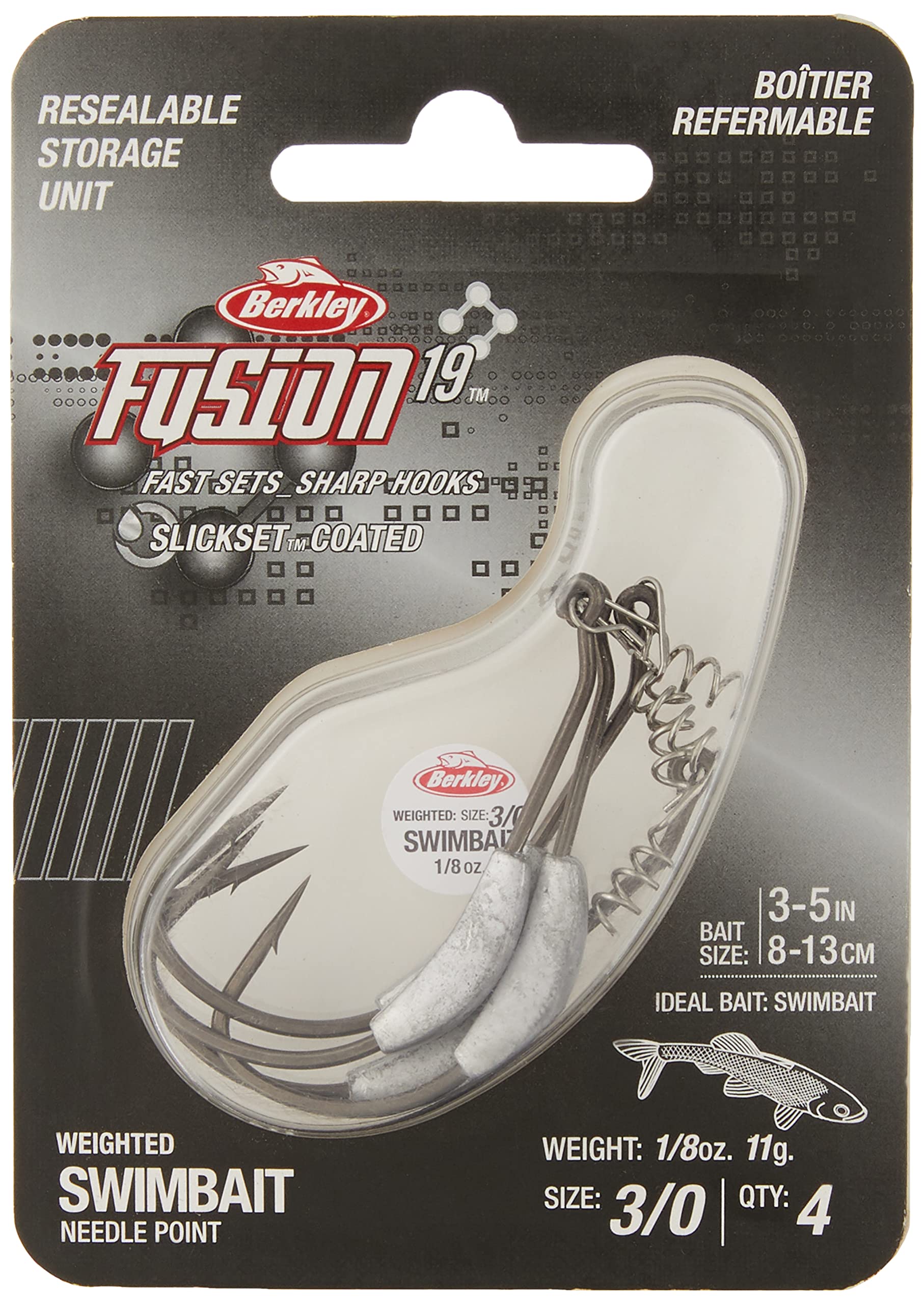 Berkley Fusion19 Fishing Hooks - Sharp, Durable Saltwater & Freshwater Hooks for Bass, Trout, and Walleye Fishing | Perfect for Casting, Trolling, and Ice Fishing