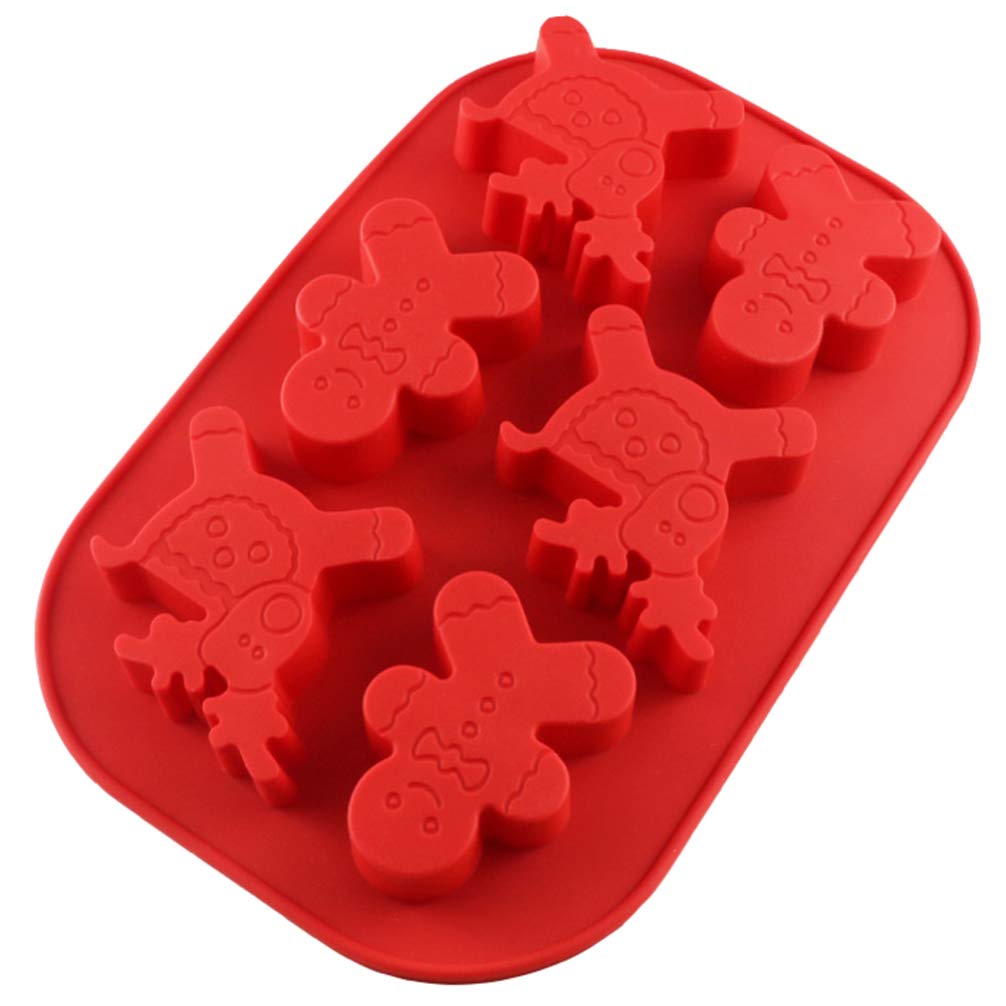 Premium Christmas Gingerbread Man Silicone Molds for Baking - Xmas Cookie, Muffin, Jello & Soap Molds | Perfect for Holiday Baking, DIY Crafts & Festive Party Treats