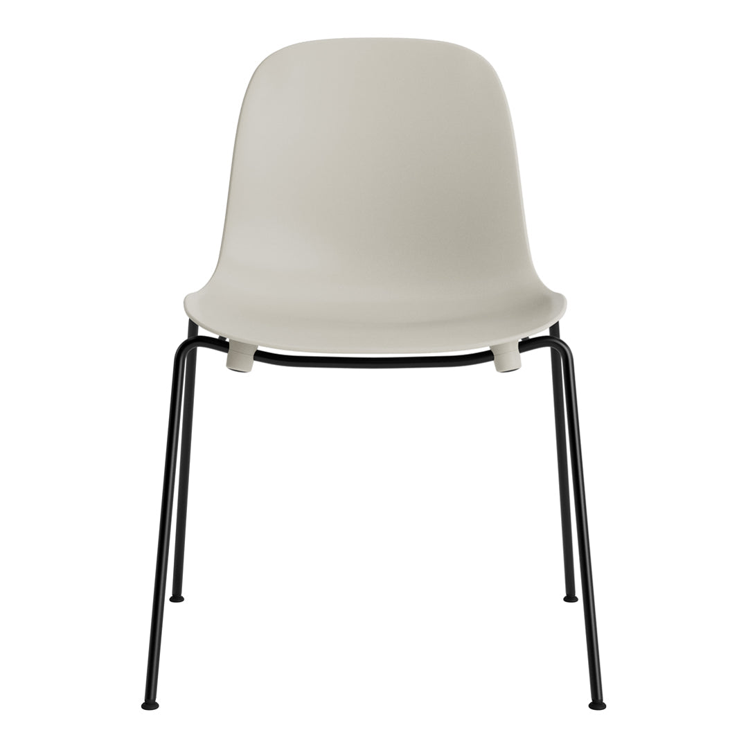 Modern Form Side Chair with Sturdy Metal Legs - Stackable Dining Chair for Kitchen, Restaurant & Office Use
