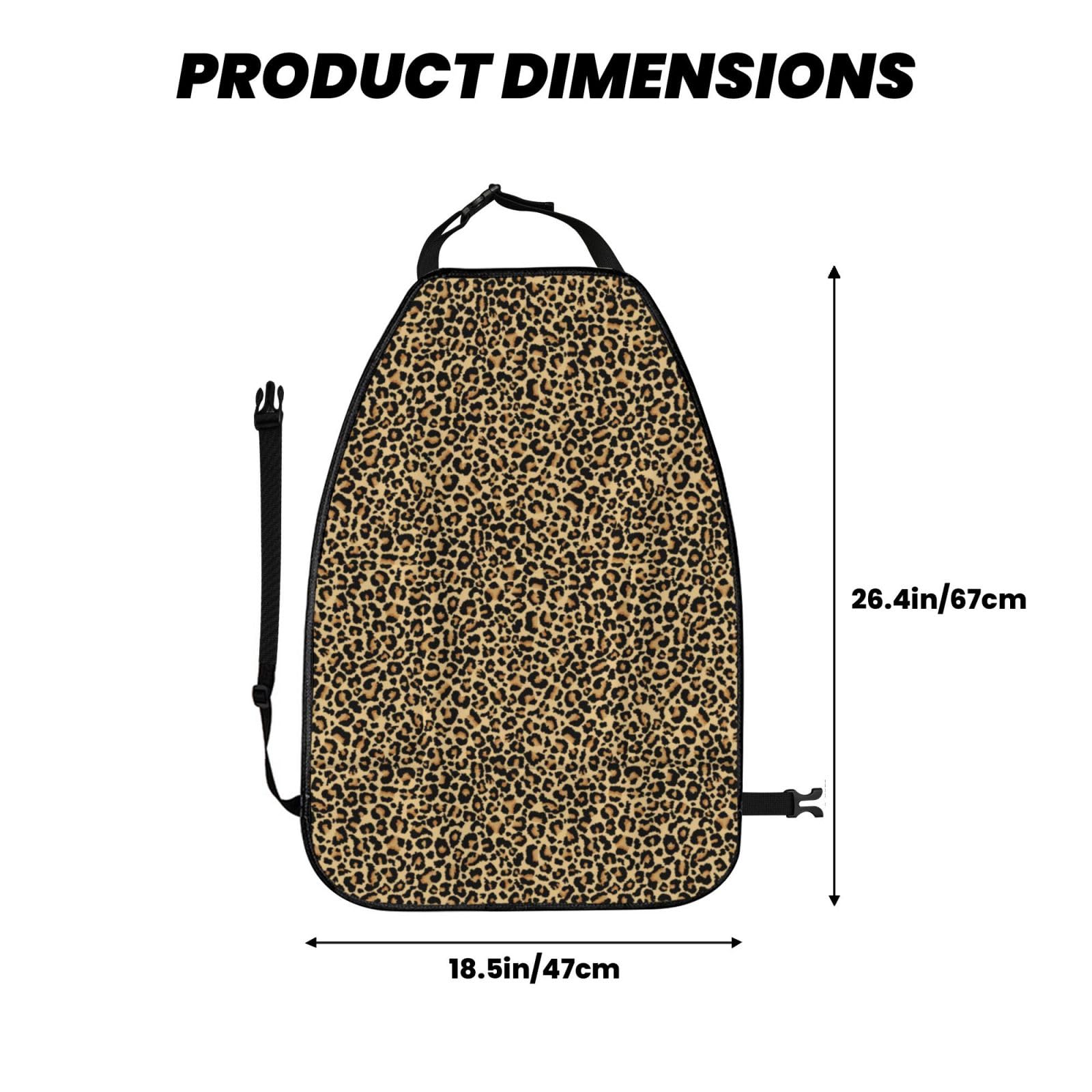 2-Piece Leopard Print Backseat Car Organizer - Waterproof Car Seat Storage with Multiple Pockets, Car Accessories for Kids Toys, Snacks & Travel Essentials (Perfect for Road Trips & Family Outings)
