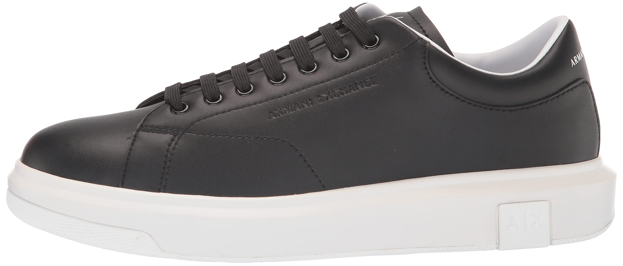 Armani Exchange Men's Thick Sole Leather Sneakers - Comfortable Casual Shoes for Walking & Everyday Wear | Stylish & Durable Fashion Footwear for Men