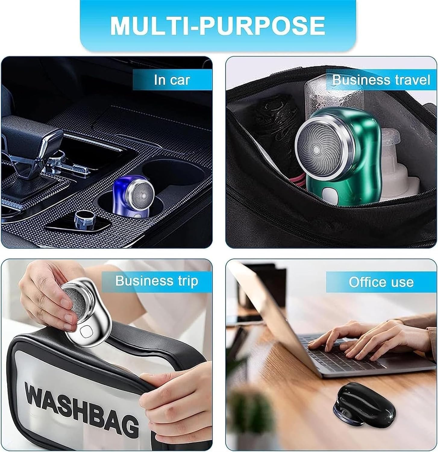 Premium Mini Portable Electric Shaver for Men - USB Rechargeable Travel Razor with LED Display & High-Power Motor | Perfect for Business Travel, Gym, Home & On-The-Go Grooming | Beards, Stubble & Facial Hair Trimmer | Great for Daily Shaving, Quick Touch-Ups & Travel Essentials | Ideal for Office, Vacation & Car Emergency Kit