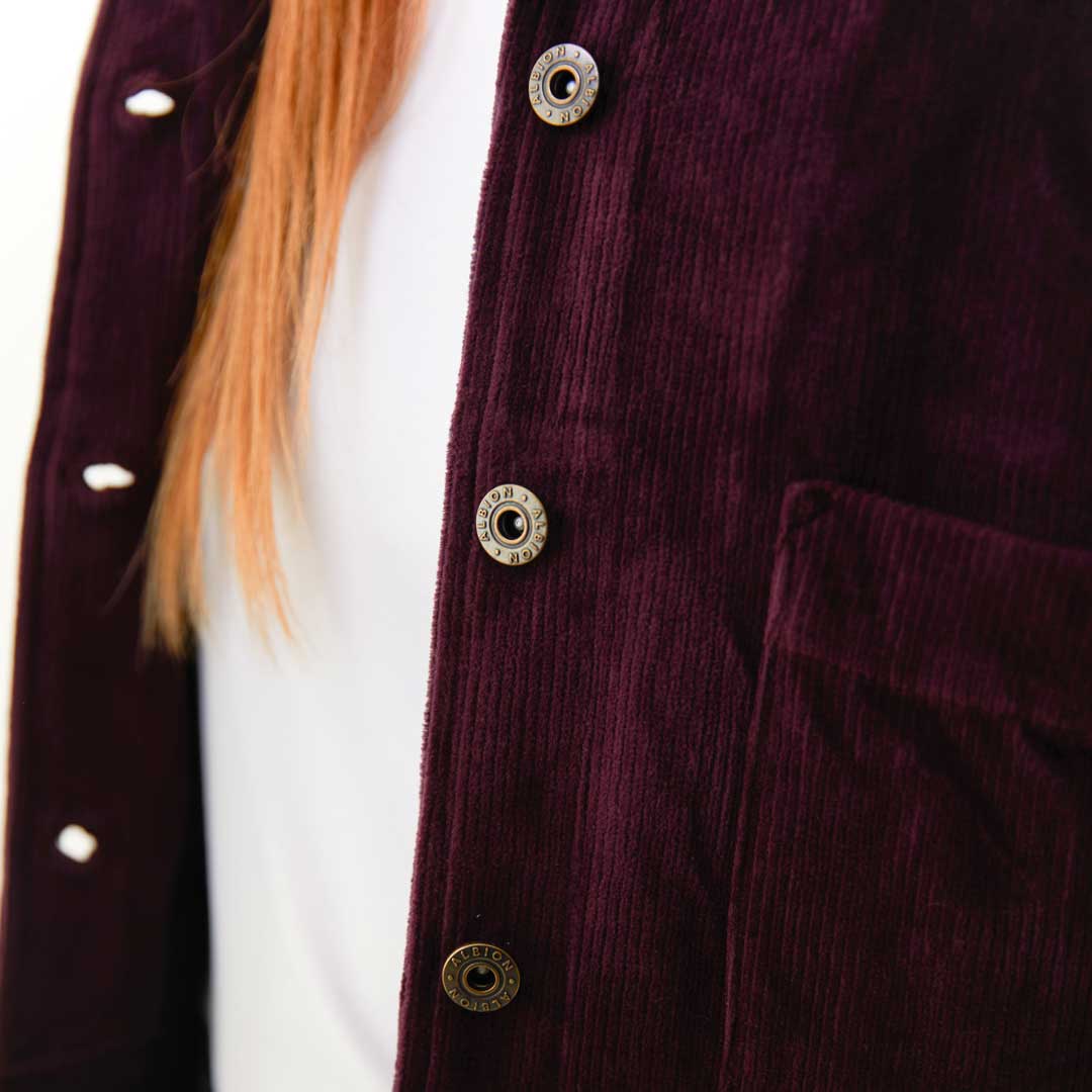 Stylish Women's Corduroy Eggplant Shacket - Cozy Fall & Winter Layering Piece for Casual Outfits & Outdoor Adventures