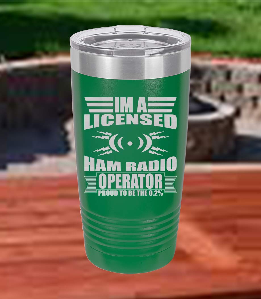 Premium 20oz HAM Radio Operator Coffee Tumbler - Insulated Stainless Steel Travel Mug for Amateur Radio Enthusiasts - Perfect for Field Operations, Commuting & Outdoor Adventures