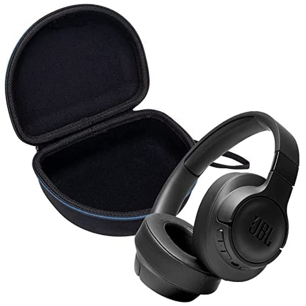 JBL Tune 760NC Wireless Over-Ear Headphones with Active Noise Cancellation - Premium Bundle Includes Deluxe CCI Carrying Case (Black) | Perfect for Travel, Commuting & Home Office Use