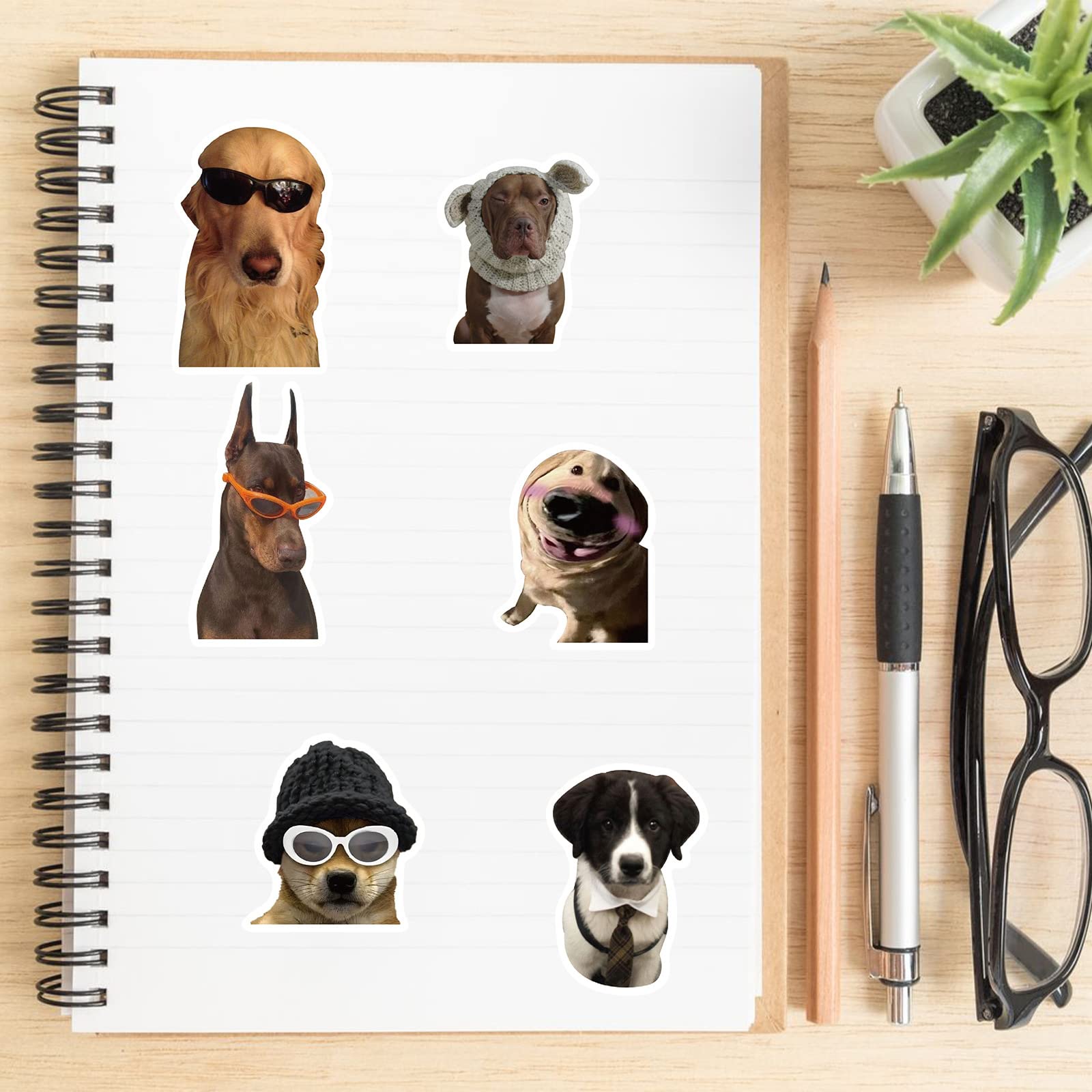 50PCS Cute Puppy Stickers - Waterproof Vinyl Dog Lover Stickers for Kids, Teens & Adults - Perfect for Water Bottles, Laptops, Journals & DIY Crafts (Dog-Themed Gift Idea)