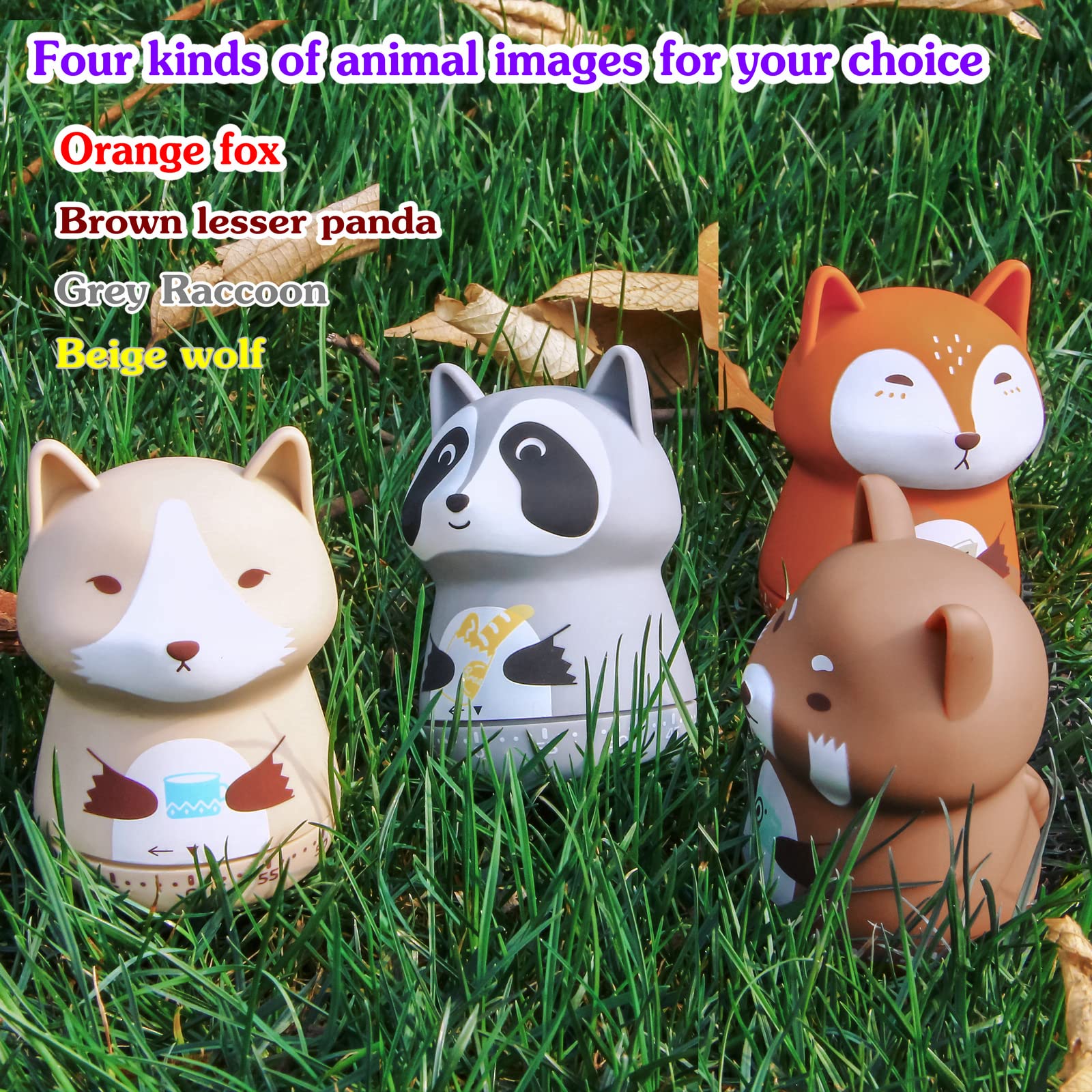 60-Minute Wind Up Mechanical Kitchen Timer - Cute Orange Fox Animal Design for Kids, Classroom, Home, Study & Cooking | Perfect for Baking, Homework Focus & Teaching Time Management