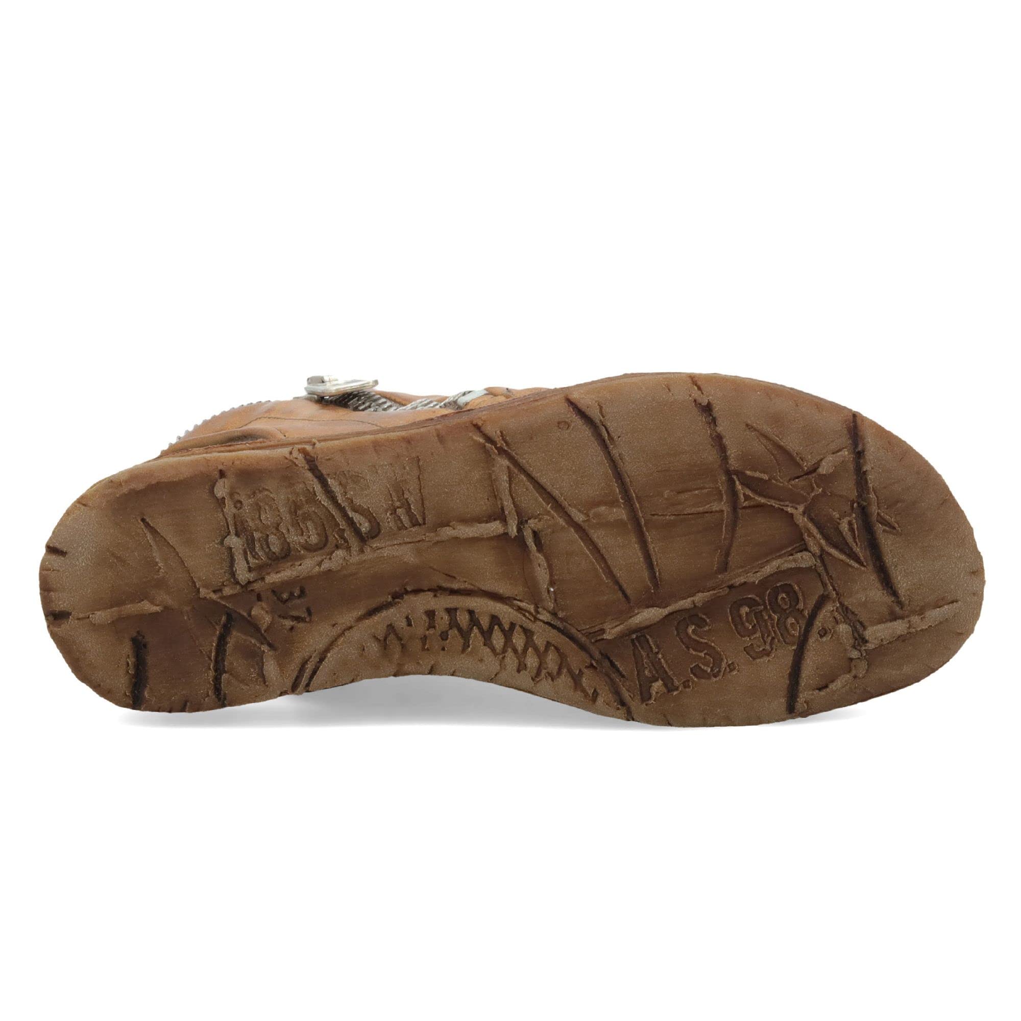 A.S.98 Ritchie Women's Genuine Leather Sandals - Comfortable Summer Casual Shoes for Beach, Vacation & Everyday Wear