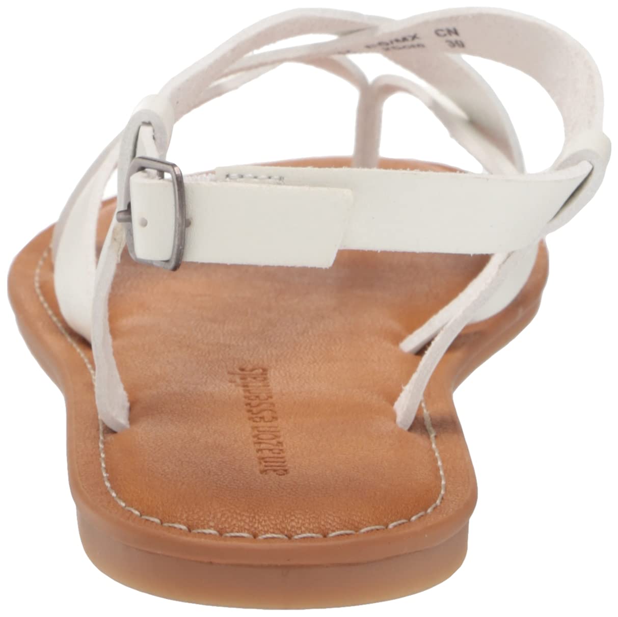 Amazon Essentials Women's Casual Strappy Sandals - Comfortable Summer Flat Sandals for Women, Breathable Lightweight Beach Walking Shoes | Perfect for Vacation, Poolside, and Everyday Wear