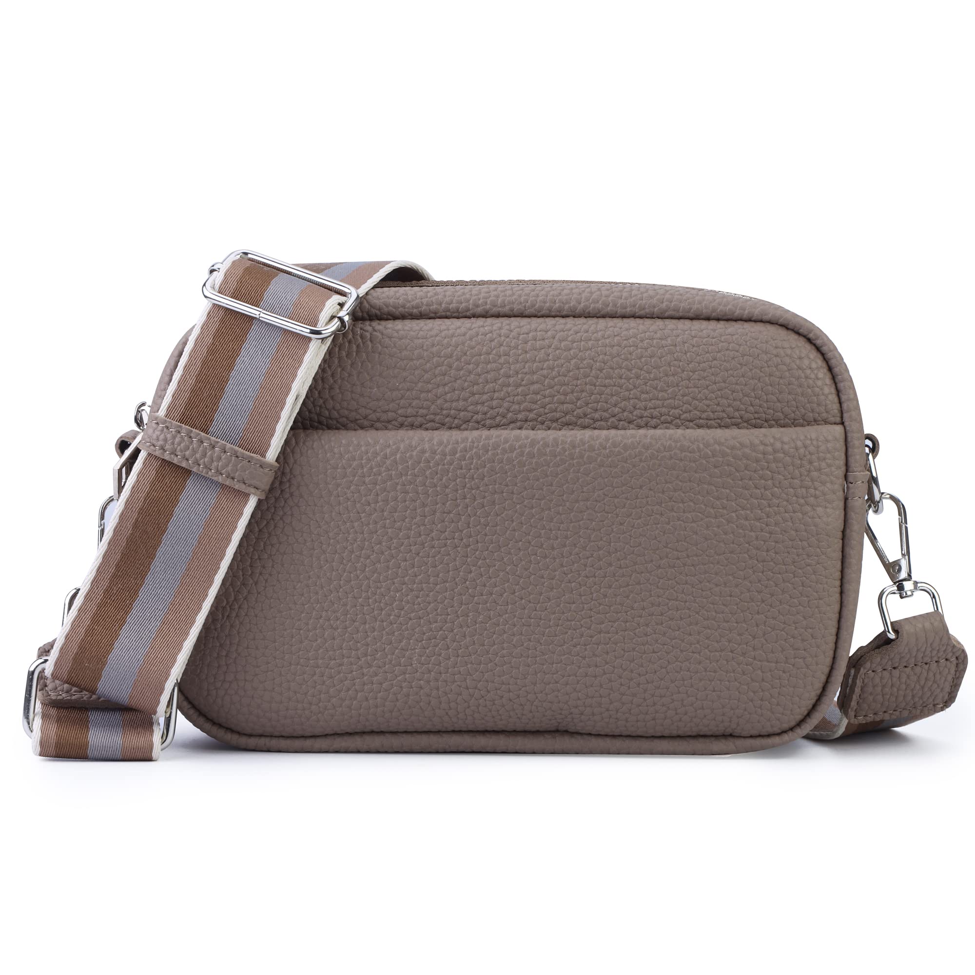 Stylish Small Crossbody Bag with Adjustable Wide Guitar Strap - Camera Purse Shoulder Handbag Satchel for Women - Perfect for Travel, Concerts & Everyday Use
